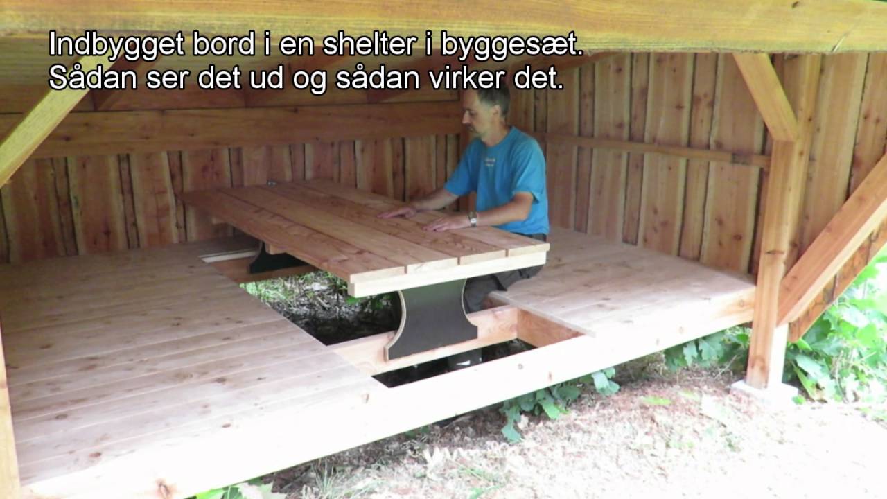Indbygget bord i shelter youtube