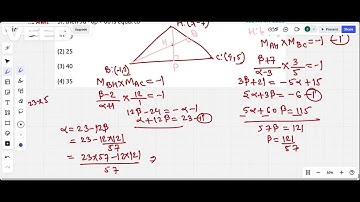 31.IIT PYQ STRAIGHT LINE ARIHANT If (α, b) is the orthocentre of the triangle ABC with vertices A(3,