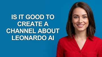 Is It Good to Create a Channel About Leonardo Ai - AshleyHowTo