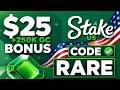 Stake US promo code "RARE" - 25$ Bonus on Stake US  (Stake US REFERRAL CODE 2026)