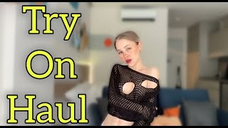 [4K] Transparent Try on Haul | No Bra Challenge Whith Raychel