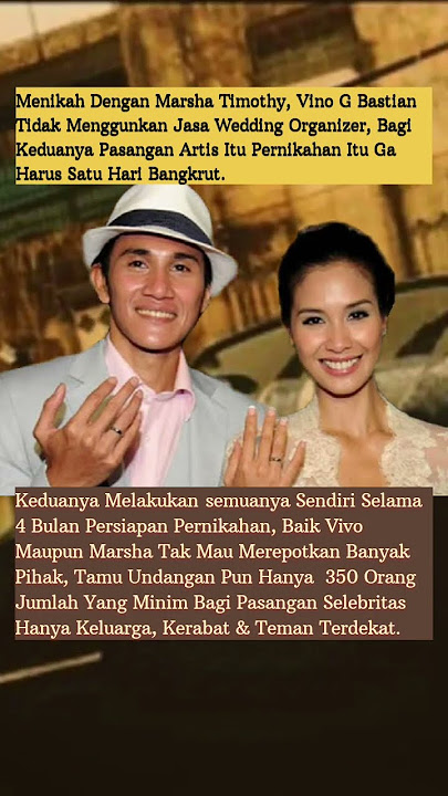Jauh Dari Kata Mewah Pernikahan Vino G Bastian & Marsha Timothy; Nikah Ga Harus Bangkrut.