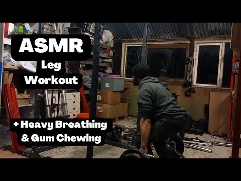 ASMR Quick Leg Workout - Heavy Breathing + Gum Chewing