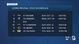 Lions 2023 schedule: looking at the full 17-game season with four primetime games