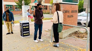 A Sister Studying Different Religions ACCEPTS ISLAM | Street Dawah | - Br. Asif