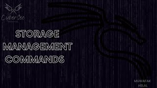 34 -  Storage Management  Commands Part1  - Linux course in Arabic