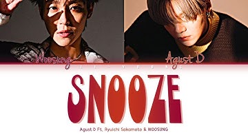 Agust D "Snooze ft. WOOSUNG & (Ryuichi Sakamoto)" (Color Coded Lyrics (Han/Rom/Eng)
