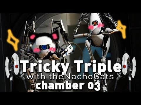 Portal 2 Co-Op: Tricky Triple - Chamber 3 - The Pink Bot