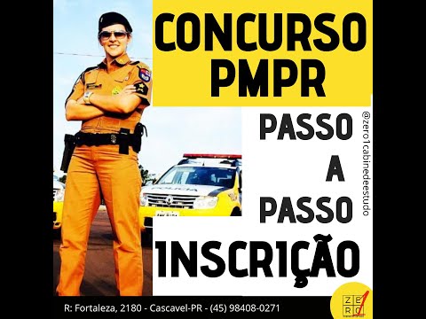 CONCURSO PMPR -  COMO FAZER A INSCRIÇÃO - PASSO A PASSO