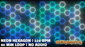 Hexagon Honeycomb Outline | LED Wall Visuals 4K | 128 BPM | 90-Minute Loop (Silent)