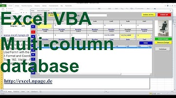 12 Create multi column database with search engine and images in Excel VBA yourself