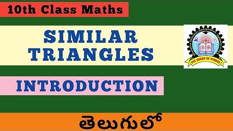 vergelijkbare driehoeken klas 10 inleiding in het Telugu