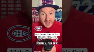 Montreal Canadiens Captain Nick Suzuki Is Speaking French Resimi