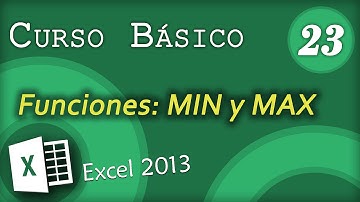 Funciones MIN y MAX | Excel 2013 Curso Básico #23