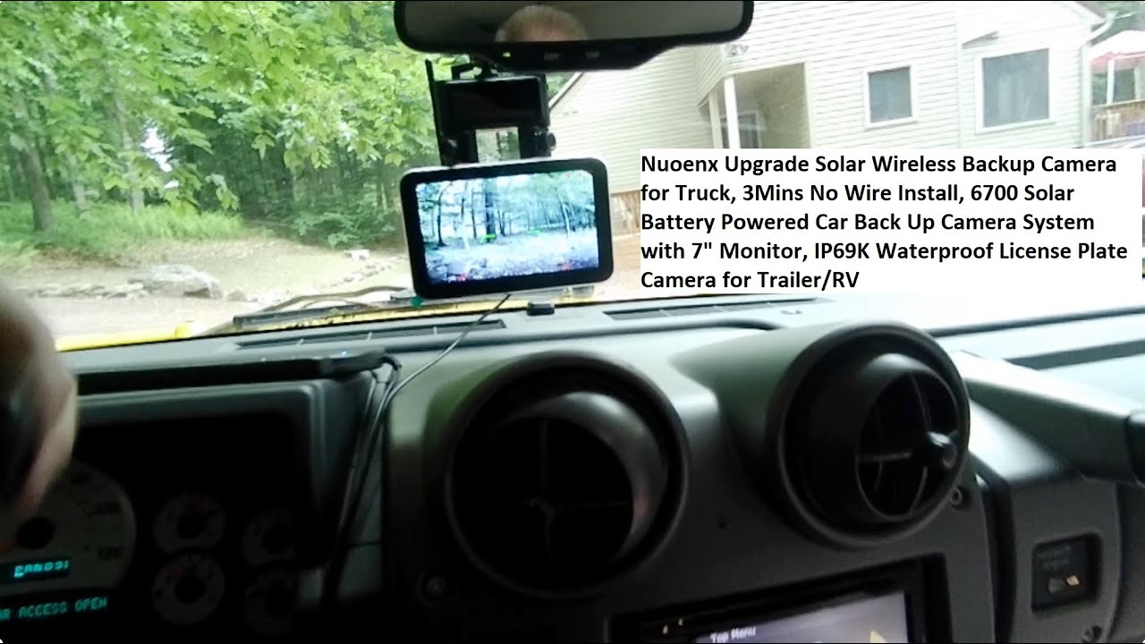 Nuoenx Solar Wireless Backup Camera, No Wires, Solar Battery