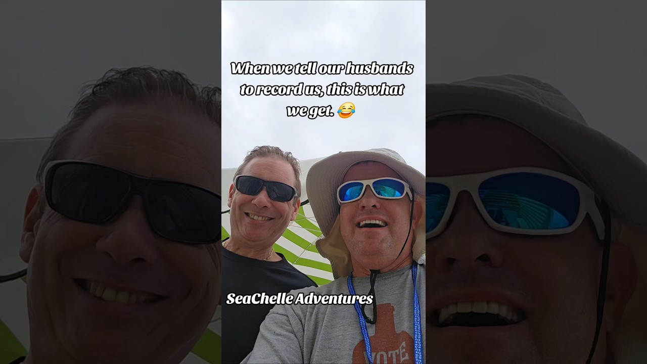 When we tell our husbands to record us, this is what we get. 😂 #cruise #husband #funny #bestie