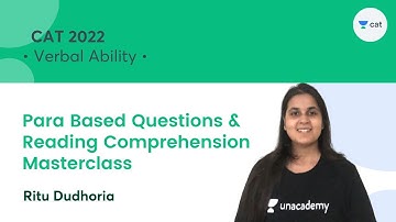 Para Based Questions & Reading Comprehension Masterclass l CAT 2022 l Unacademy CAT l Ritu Maam