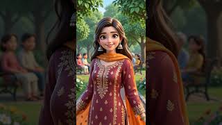 Real Video to Pixar Style Animation dress show😍 | AI Animated Girl #shorts