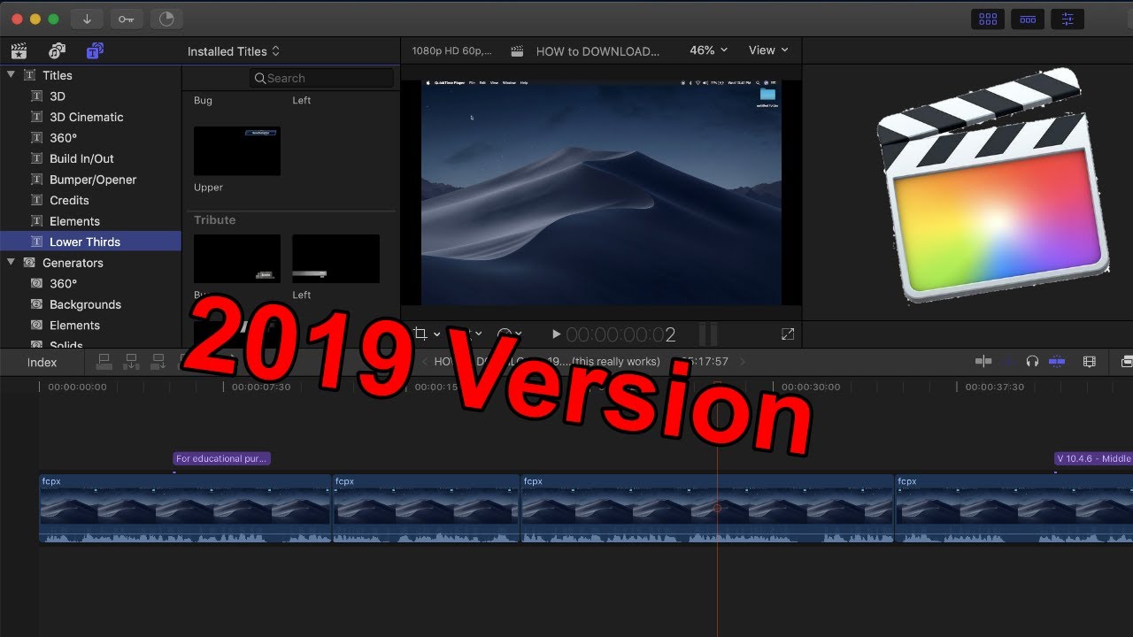 final cut pro x free mac 2019