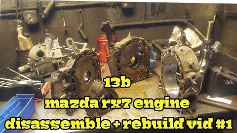 How to disassemble + rebuild rotary Mazda 13b rx7 engine