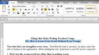How to Review Your Own Essay - ENGL 1301