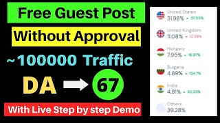 Free Guest Post Without Approval DA-67 | With Live Demo  in Hindi