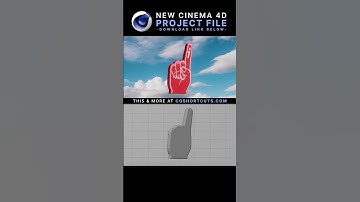 Cinema 4D Foam Finger ☝ C4D + Redshift Project File