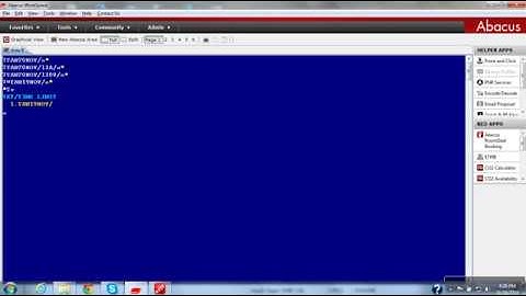 Abacus Sabre Red Workspace Ticketing Field