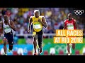 Rio 2016 🏃‍♂️ ALL Usain Bolt individual races 🥇🥇🥇