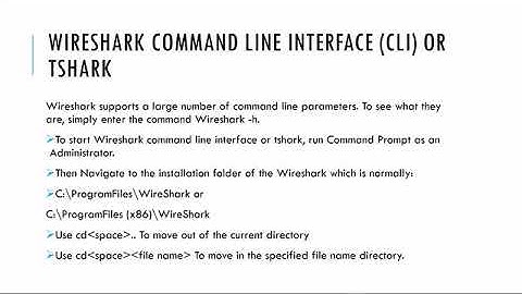 11. Wireshark Command Line Interface CLI or Tshark