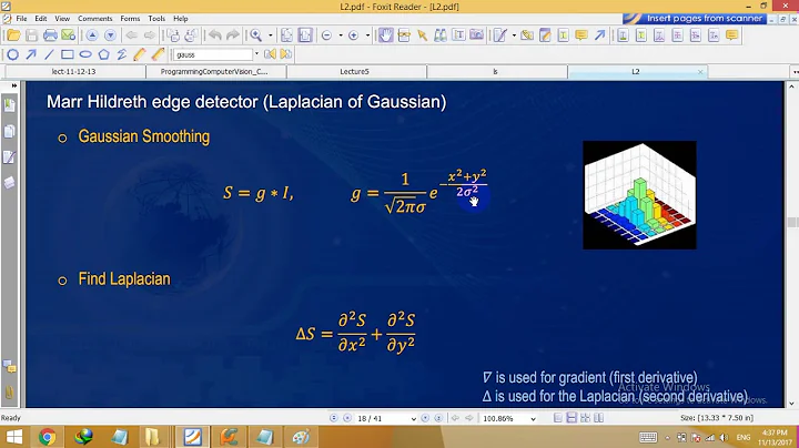 gaussian filter  implementation using python