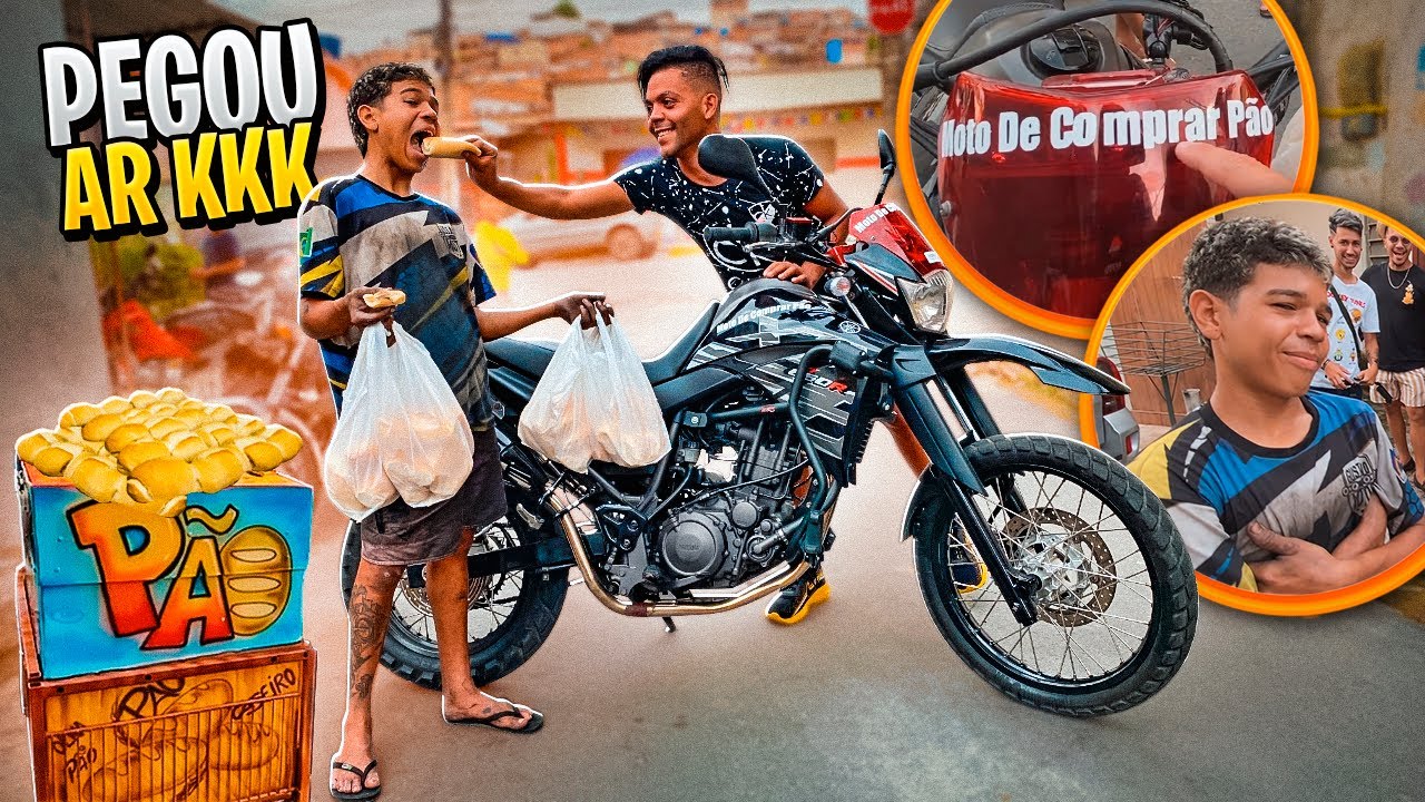 LEVEI O MENOR DO GRAU PRA COMPRAR PÃO COM A XT660 ! KKK