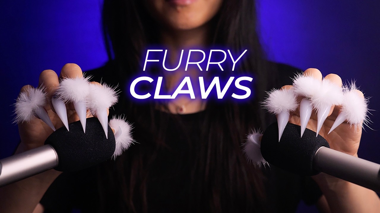 ASMR Brain Tingly Furry Claw Triggers with 3D Brain Penetrations (No Talking)