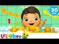 Bath Time With Ollie! - 5 Little Ducks Song | @Lellobee City Farm - Cartoons & Kids Songs