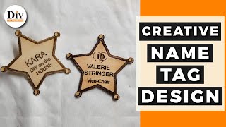 Creative Name Tag Design | How To Make Custom Event Name Tags