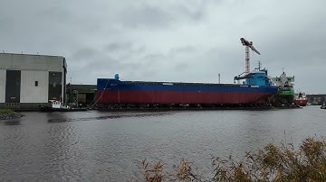 Vanmorgen werd de Sofia VG Meriaura tewaterlating bij Royal Bodewes Foxho. 14-11-2025