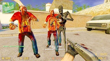 Counter Strike Source - Zombie Riot Mod Online Gameplay on Abbottabad map