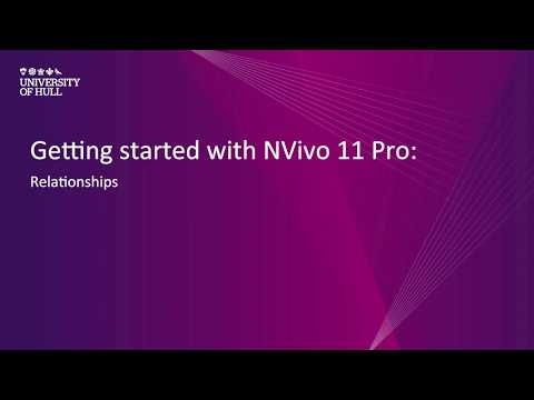 NVivo 11 Pro: Relationships