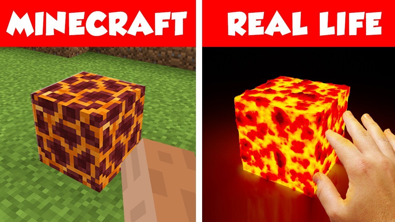 Minecraft Magma Block In Real Life Minecraft Vs Real Life Animation Challenge Youtube