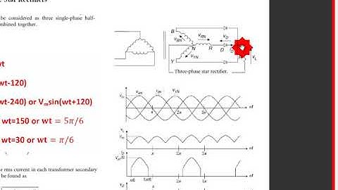 Three Phase Half Wave Uncontrolled Rectifiers
