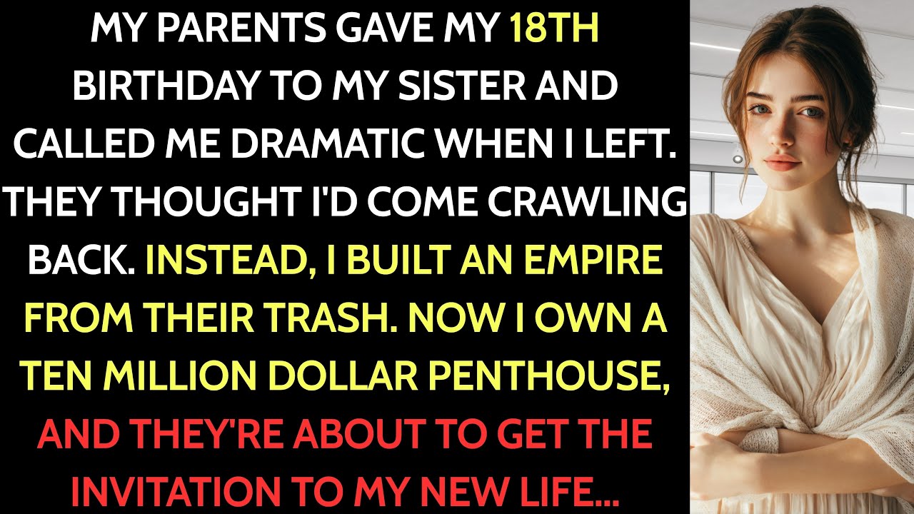 My Parents TURNED My 18th Birthday Into My Sister’s Party, I Walked Out—Now I Owned a $10M Penthouse