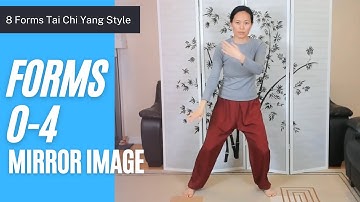 8 Forms Tai Chi, Up to Form 4 Cloud Hands in Mirror Image with Verbal Cues