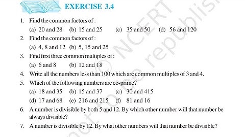 Exercise 3.4 Question 5 Chapter 3 Class 6 | Playing with numbers