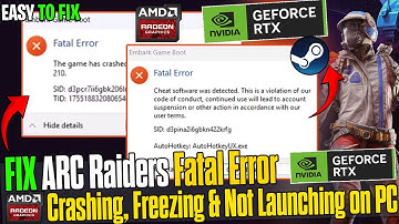 🎮 How To Fix ARC Raiders Fatal Error, Crashing, Freezing & Not Launching on PC (2025 Guide) ✅