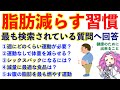 脂肪を落とす習慣はこれです。最も検索されている質問に回答する・食事方法・運動方法・睡眠