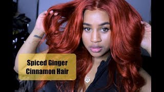 SPICED GINGER CINNAMON HAIR | FALL HAIR COLOR | QUICK WIG INSTALL NO GLUE