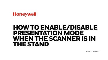 How to enable / disable presentation mode when the scanner is in the stand?
