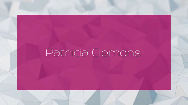 Patricia Clemons - appearance