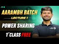 Aarambh batch social science  1st class free  power sharing lecture 1  class 10th