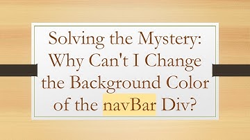 Solving the Mystery: Why Can